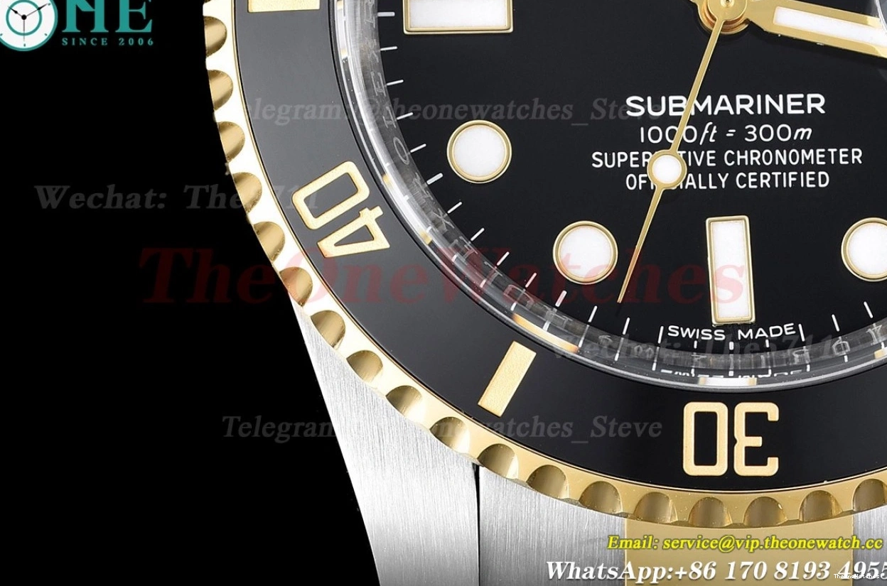 116613LN VS3135 Black Submariner 904L YG Dial SS CLEAN 0326